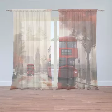 Záclony Londýn Double-decker 1: 2 ks - 150x250 cm - Sablio