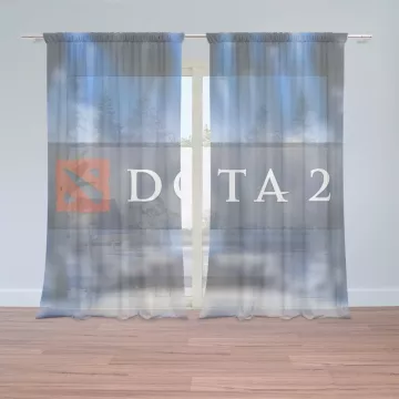 Záclony DOTA 2 Modrá: 2 ks - 150x250 cm - Sablio