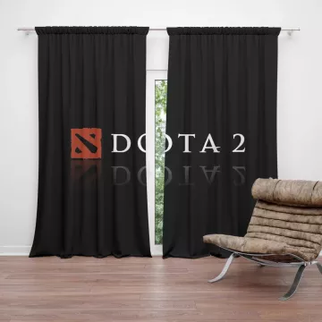 Závěsy DOTA 2 Černá: 2 ks - 140x250 cm - Sablio