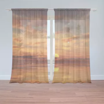 Záclony Oranžové slunce: 2 ks - 150x250 cm - Sablio