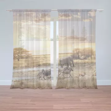 Záclony Safari: 2 ks - 150x250 cm - Sablio