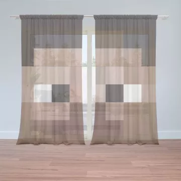 Záclony Blocks Obličej: 2 ks - 150x250 cm - Sablio