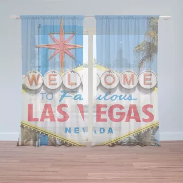 Záclony Welcome to Las Vegas: 2 ks - 150x250 cm - Sablio