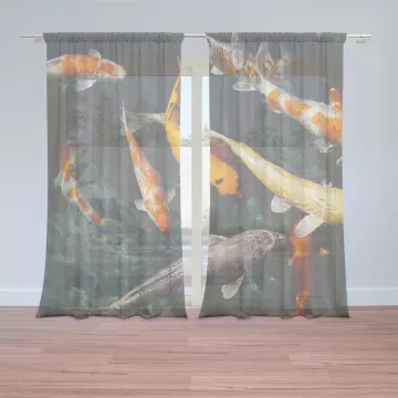 Záclony Ryby: 2 ks - 150x250 cm - Sablio