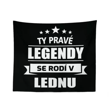 Dárková deka Ty pravé legendy se rodí v lednu: 150x120 cm - Sablio