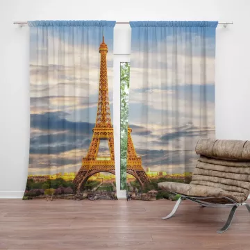 Závěsy Eiffel Tower 3: 2 ks - 140x250 cm - Sablio