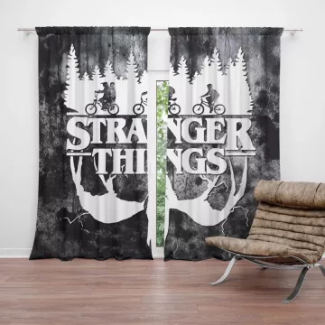 Závěsy Stranger Things White: 2 ks - 140x250 cm - Sablio