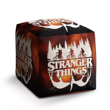 Taburet Kostka Stranger Things Glow: 40x40x40 cm - Sablio