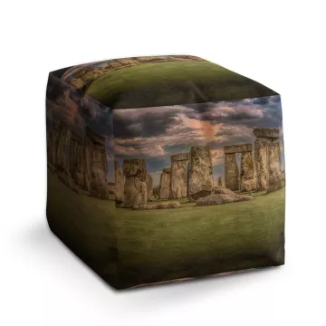 Taburet Kostka Stonehenge: 40x40x40 cm - Sablio