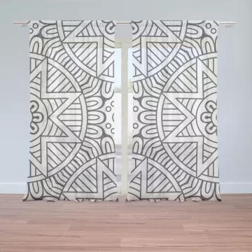 Záclony Hvězdy mehendi: 2 ks - 150x250 cm - Sablio