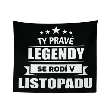 Dárková deka Ty pravé legendy se rodí v listopadu: 150x120 cm - Sablio