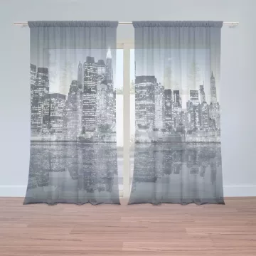 Záclony Noční New York: 2 ks - 150x250 cm - Sablio