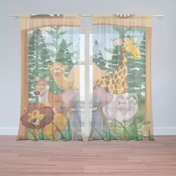 Záclony Zoo: 2 ks - 150x250 cm - Sablio