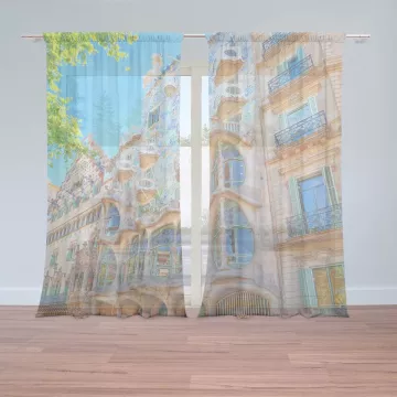 Záclony Barcelona Gaudi Casa Batllo 2: 2 ks - 150x250 cm - Sablio