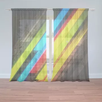 Záclony Pruhová abstrakce: 2 ks - 150x250 cm - Sablio