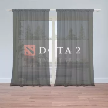 Záclony DOTA 2 Černá: 2 ks - 150x250 cm - Sablio